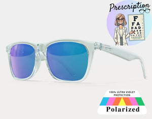 Polarized XXL Mirrored Prescription Sunglasses for Big Heads, 165mm wide