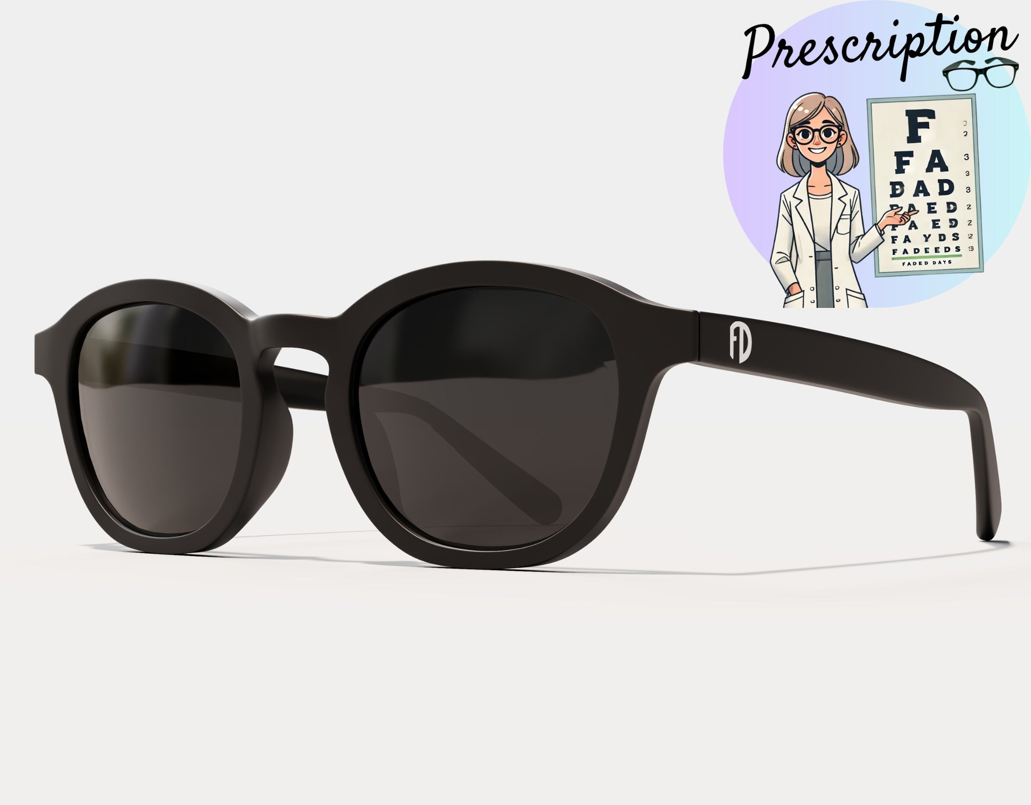 xxl goggles The Scholar, Polarized XXL Prescription Sunglasses For Big Heads, 165mm Wide Black Frame
