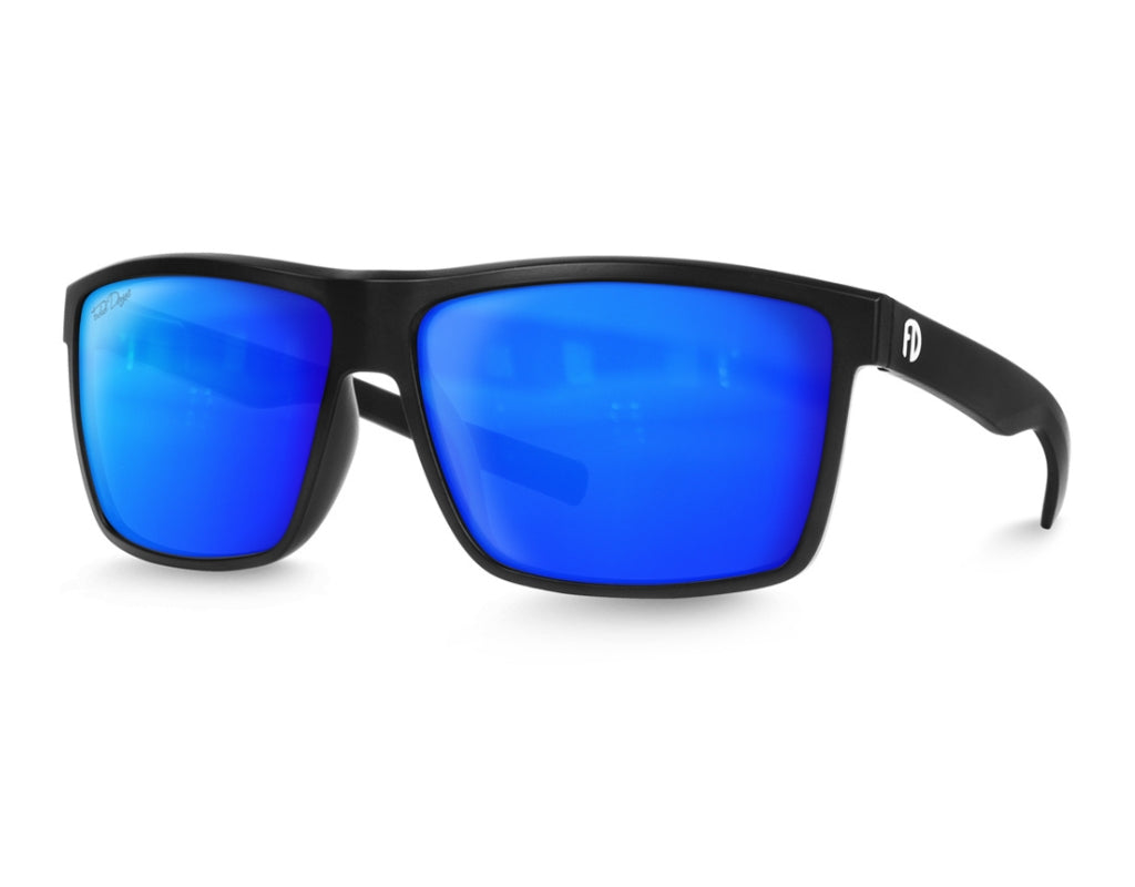 Large 155mm Sport Frame Sunglasses for Big Heads Black - Polarized Lens