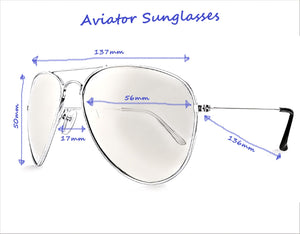 137mm AVIATOR SUNGLASSES