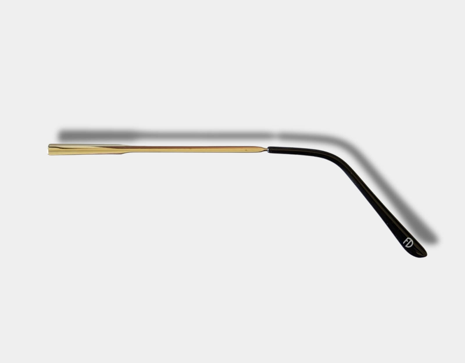 Left-side gold aviator replacement arm for Faded Days sunglasses