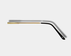 Left-side gold aviator replacement arm for Faded Days sunglasses