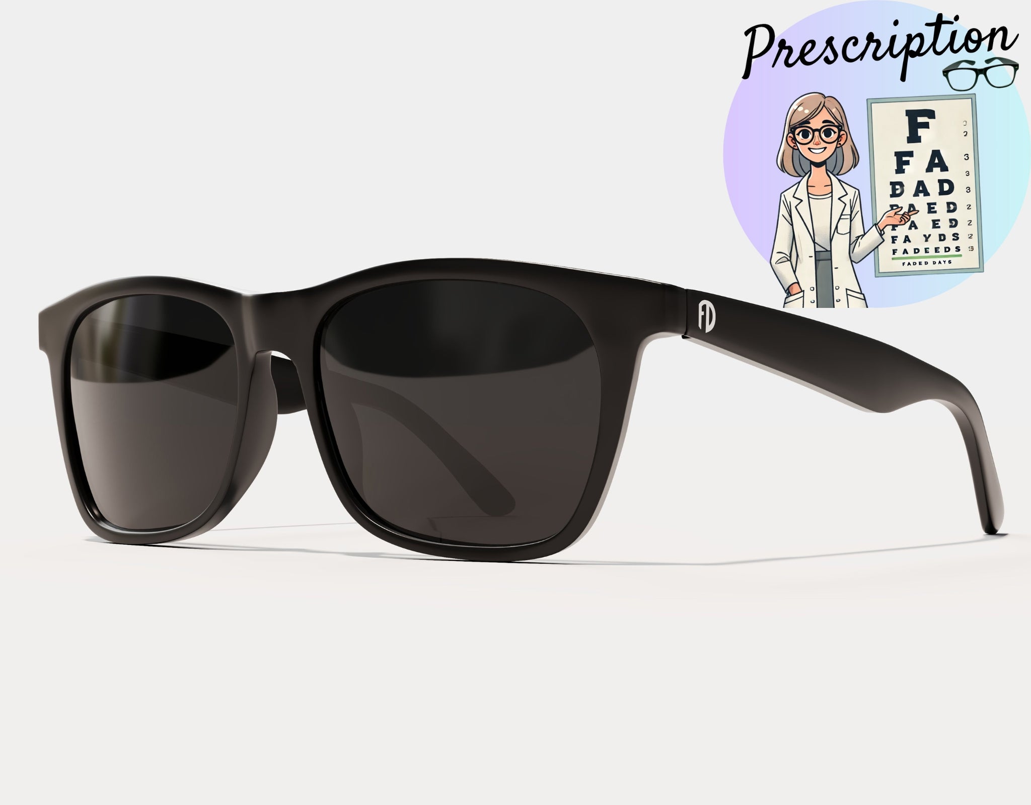 XXL Prescription Sunglasses for Big Heads, 165mm wide