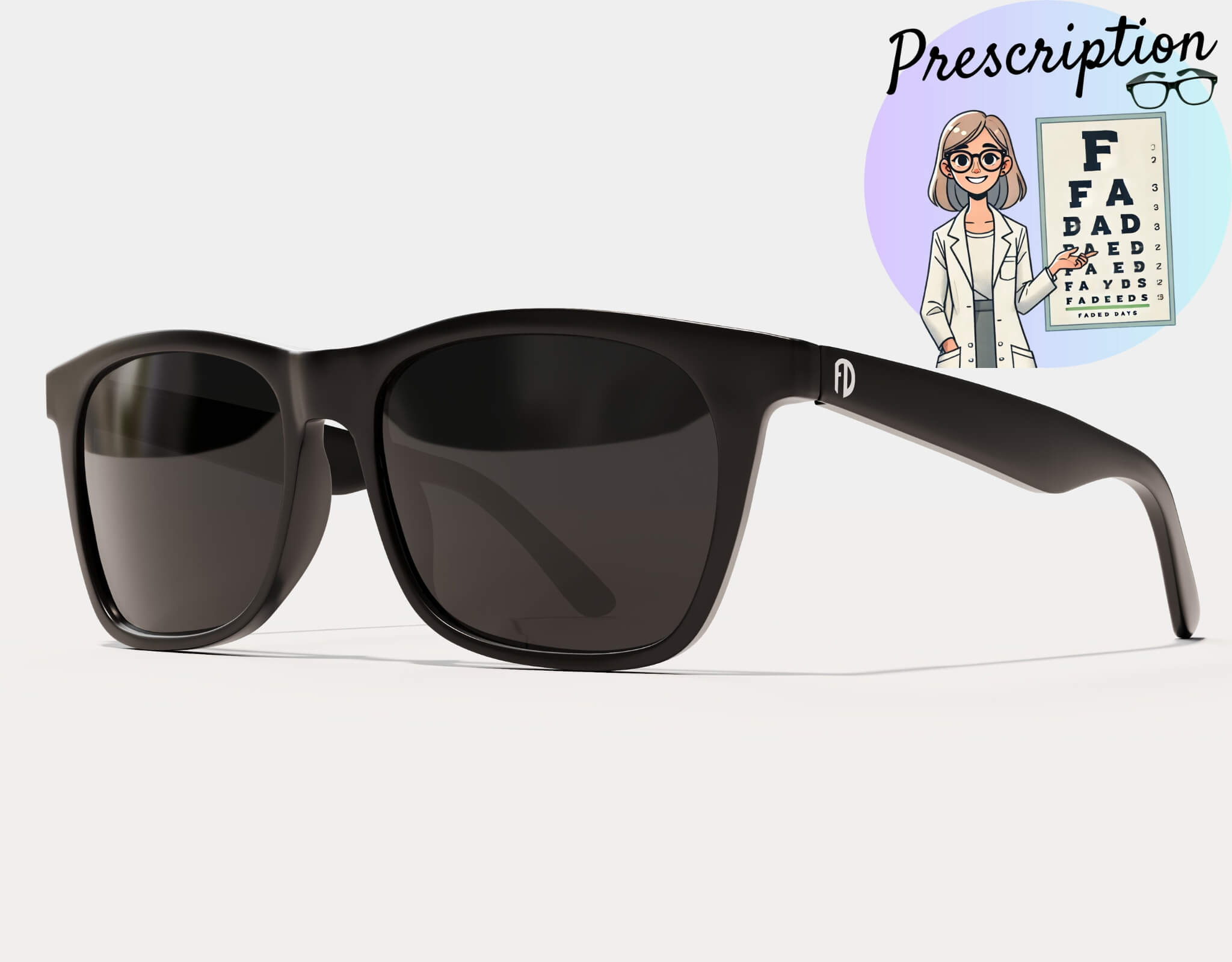 XXL prescription sunglasses featuring a 165mm wide frame, made for big heads and comfort