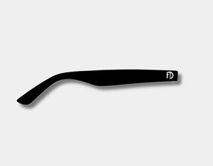 Right-side black XXL replacement sunglasses arm made for extra-wide frames