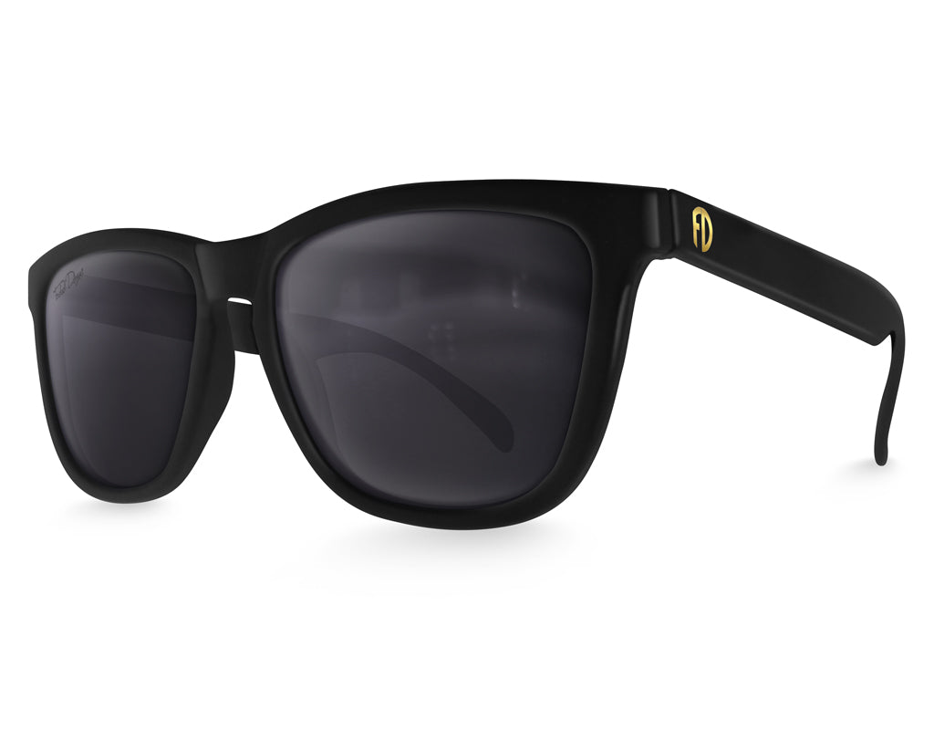 Best Polarized Sunglasses for Men and Women- Faded Days Slate Haze White Arm - Black Polarized Lens