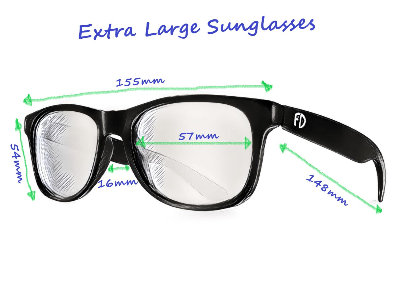 XL Prescription Glasses/Sunglasses for Big Heads