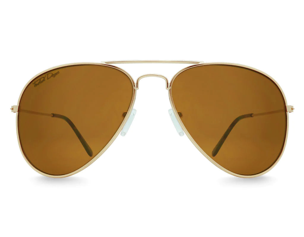 Brown Aviator Sunglasses - Faded Days