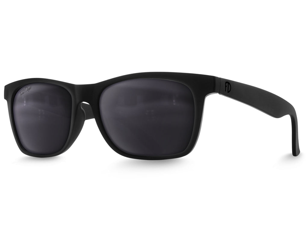 Asian Fit Sunglasses for Women and Men Black - Green/Blue Polarized Lens