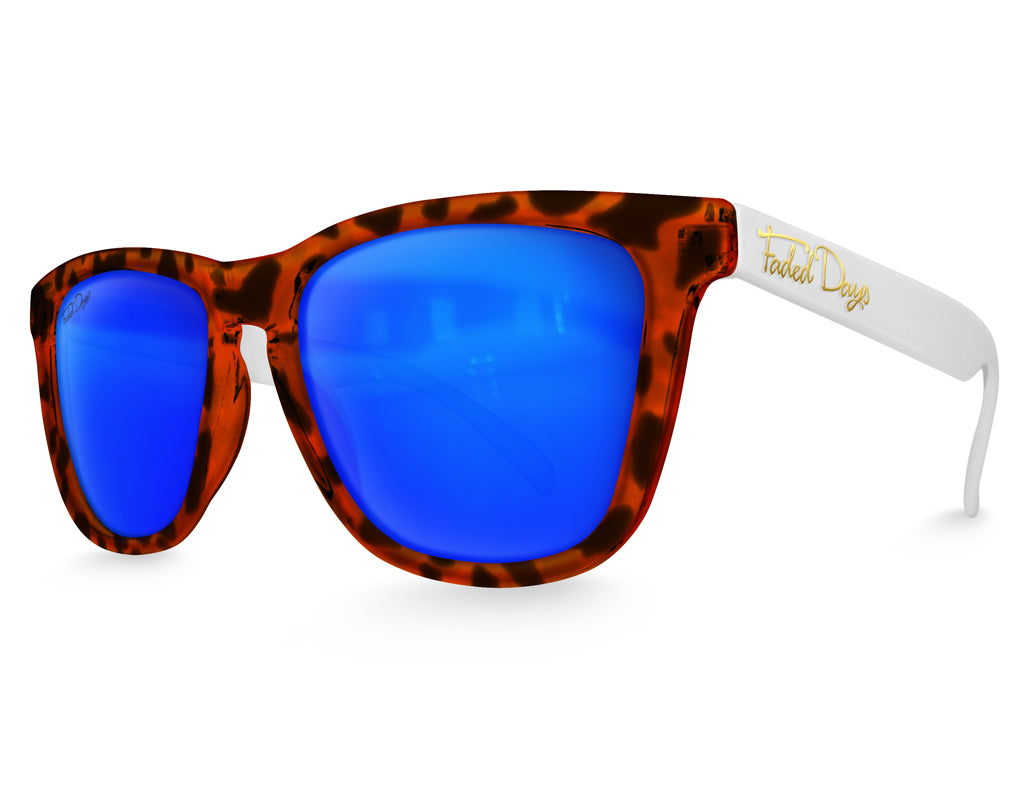 Best Polarized Sunglasses for Men and Women- Faded Days Slate Haze White Arm