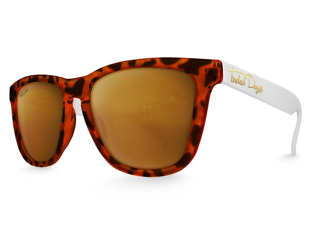 Best Polarized Sunglasses for Men and Women- Faded Days Slate Haze White Arm