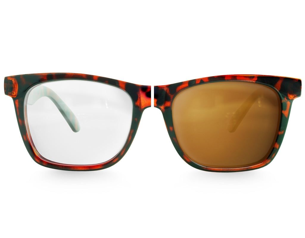 XXL Prescription Glasses/Sunglasses for Big Heads, Tortoise Frame 165mm