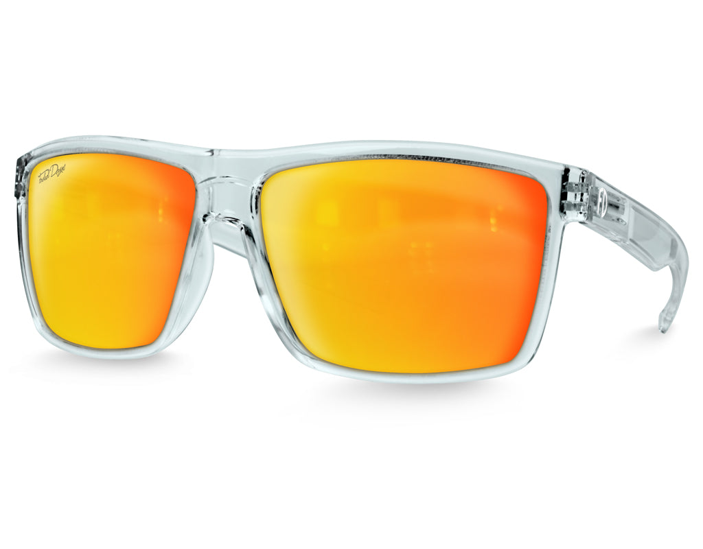 VWC Eyewear Big Classic C Sunglasses | Rimless Silver Frame | Gradient Blue  Diamond Cut Lenses